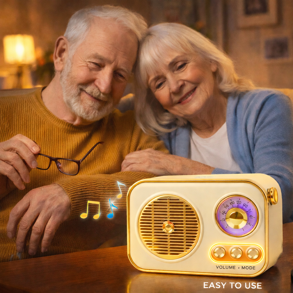 Portable Bluetooth Speaker – Vintage Radio Style - Image 4