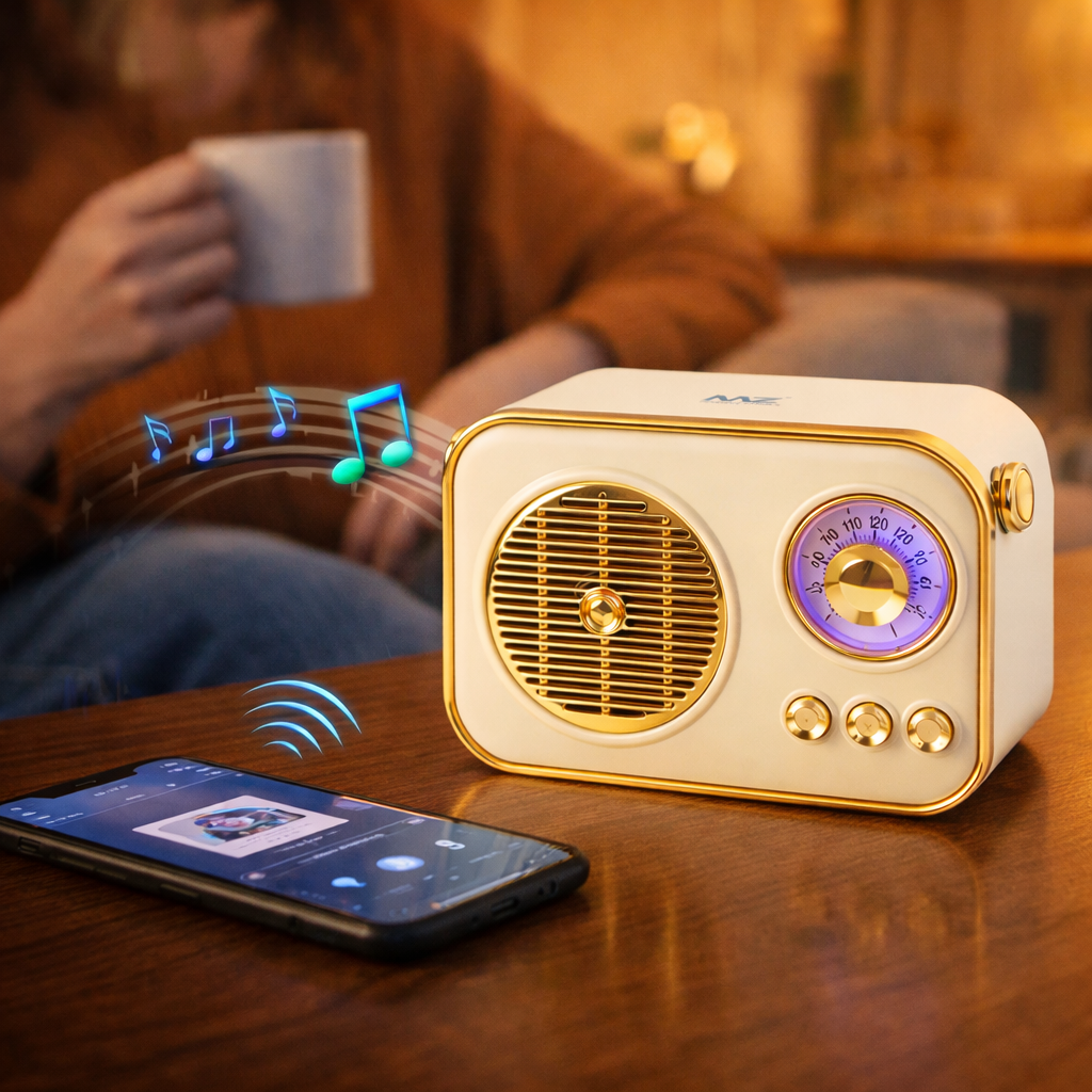 Portable Bluetooth Speaker – Vintage Radio Style - Image 3