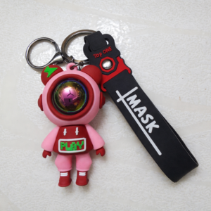 Cute Astronaut Silicone Keychain – Cartoon Space Character Keyring