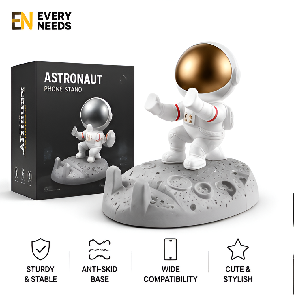 Every Needs Mini Astronaut Mobile Phone Holder | Adjustable Desk Stand for Smartphones