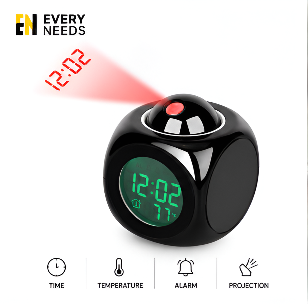 Every Needs Mini Cube Digital Alarm Clock with LED Display