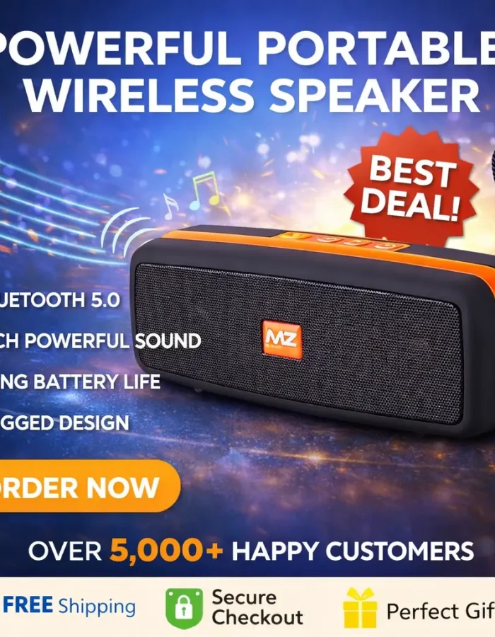 Portable Bluetooth Speaker – 5W Dynamic Thunder Sound, Wireless Audio