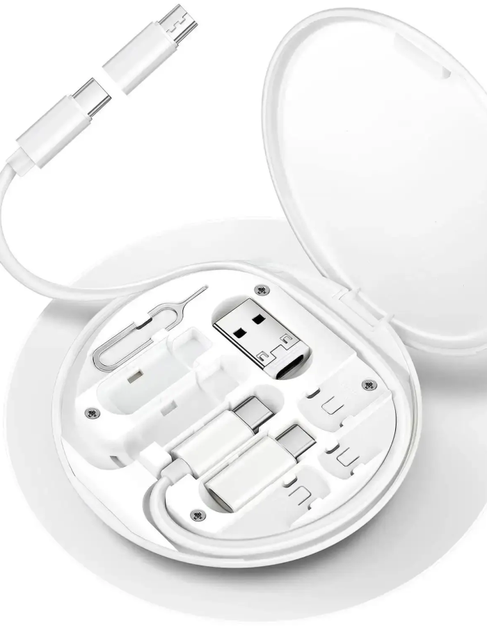 6-in-1 Adapter kit in a compact travel box