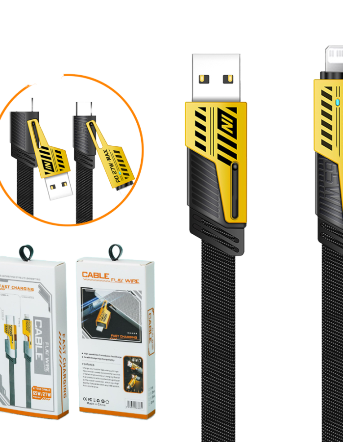 4-in-1 Metal Braided USB Multi-Port Cable